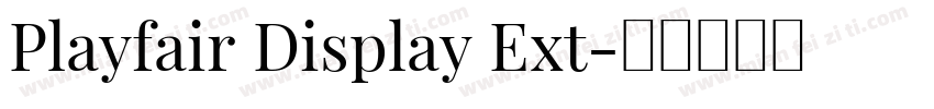Playfair Display Ext字体转换